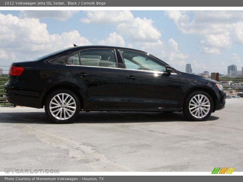 Black / Cornsilk Beige 2012 Volkswagen Jetta SEL Sedan