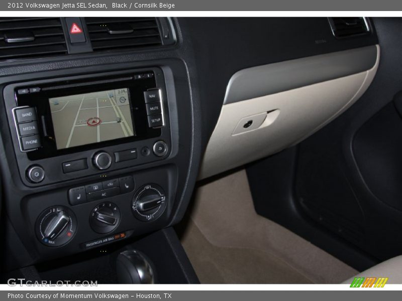 Black / Cornsilk Beige 2012 Volkswagen Jetta SEL Sedan