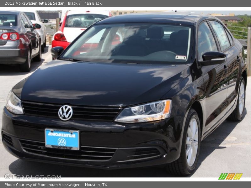Black / Titan Black 2012 Volkswagen Jetta SE Sedan