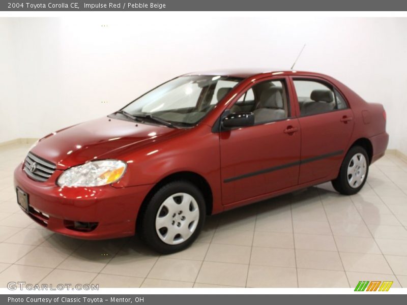 Impulse Red / Pebble Beige 2004 Toyota Corolla CE