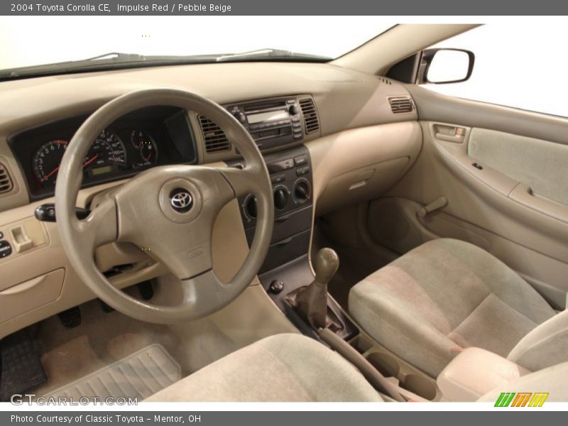 Impulse Red / Pebble Beige 2004 Toyota Corolla CE