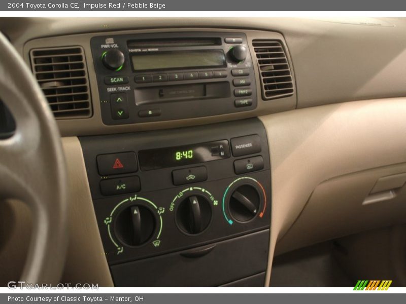 Impulse Red / Pebble Beige 2004 Toyota Corolla CE