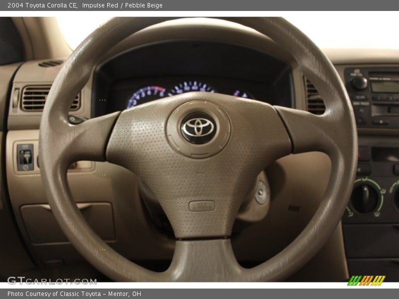 Impulse Red / Pebble Beige 2004 Toyota Corolla CE