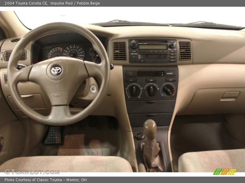 Impulse Red / Pebble Beige 2004 Toyota Corolla CE