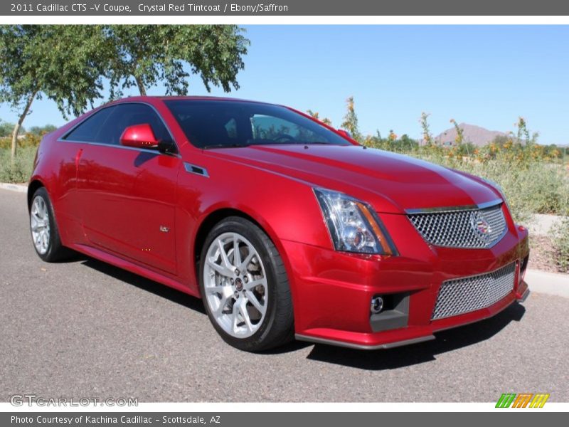 Crystal Red Tintcoat / Ebony/Saffron 2011 Cadillac CTS -V Coupe