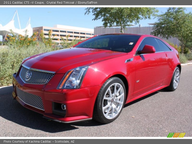 Crystal Red Tintcoat / Ebony/Saffron 2011 Cadillac CTS -V Coupe