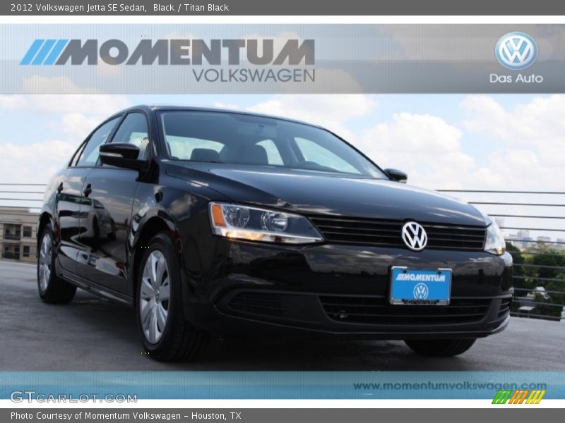 Black / Titan Black 2012 Volkswagen Jetta SE Sedan