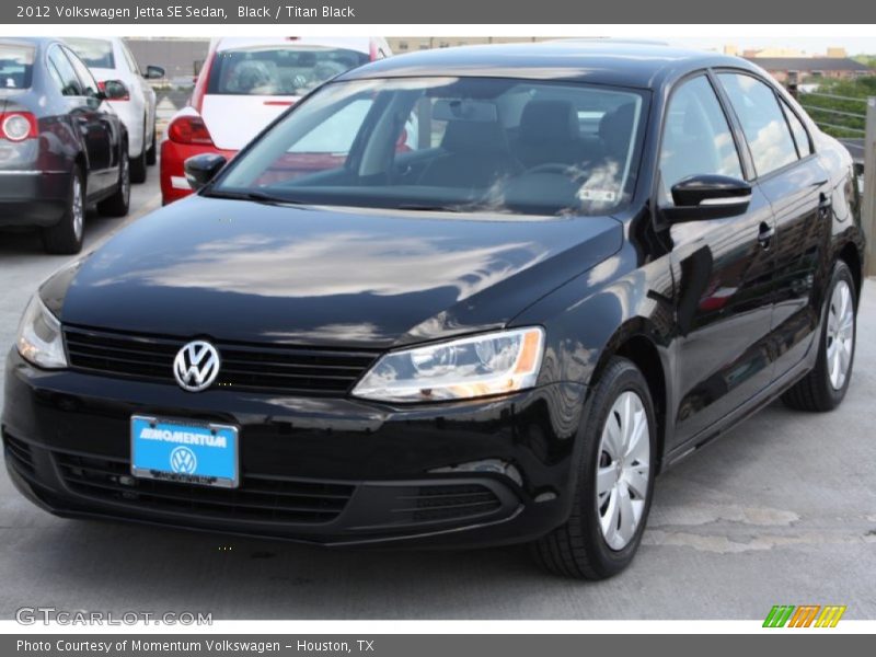 Black / Titan Black 2012 Volkswagen Jetta SE Sedan