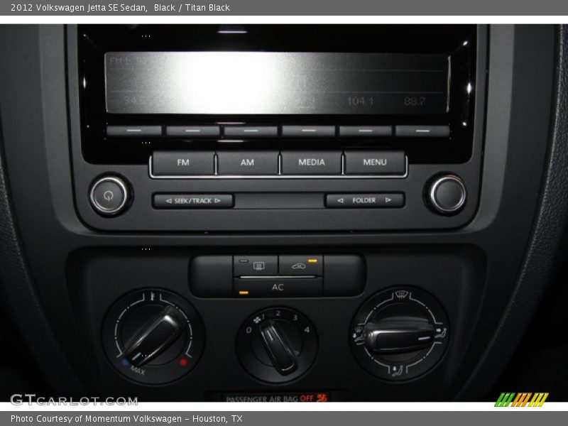 Black / Titan Black 2012 Volkswagen Jetta SE Sedan