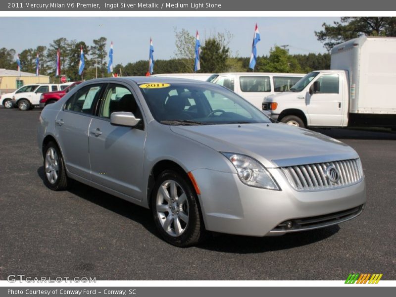 Ingot Silver Metallic / Medium Light Stone 2011 Mercury Milan V6 Premier