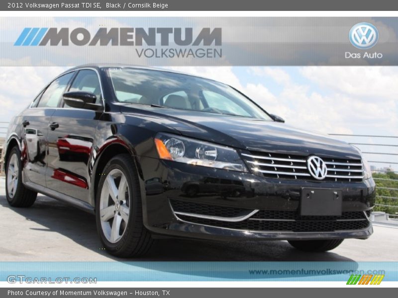 Black / Cornsilk Beige 2012 Volkswagen Passat TDI SE