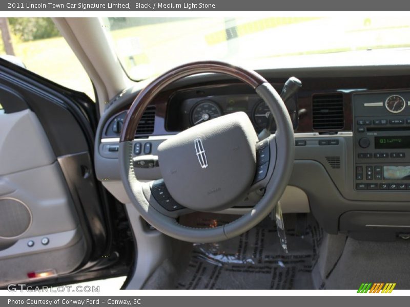 Black / Medium Light Stone 2011 Lincoln Town Car Signature Limited