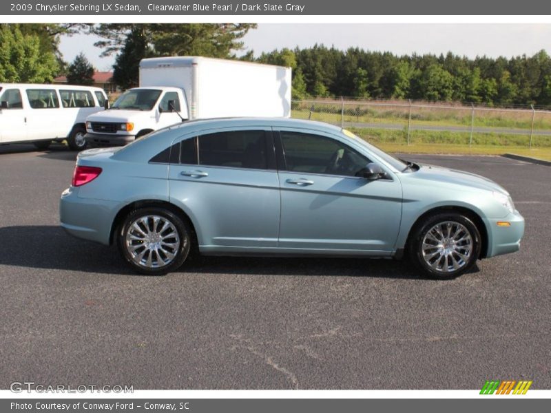 Clearwater Blue Pearl / Dark Slate Gray 2009 Chrysler Sebring LX Sedan