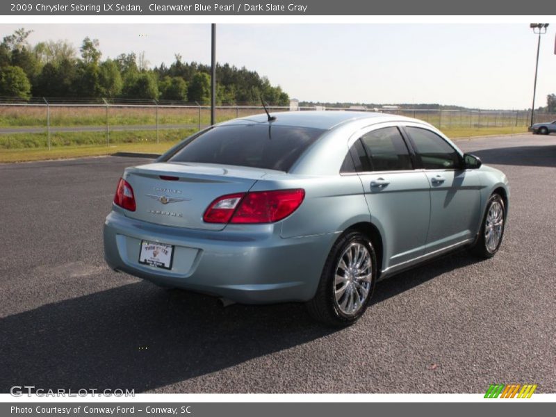 Clearwater Blue Pearl / Dark Slate Gray 2009 Chrysler Sebring LX Sedan