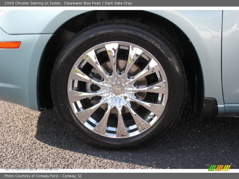 Clearwater Blue Pearl / Dark Slate Gray 2009 Chrysler Sebring LX Sedan