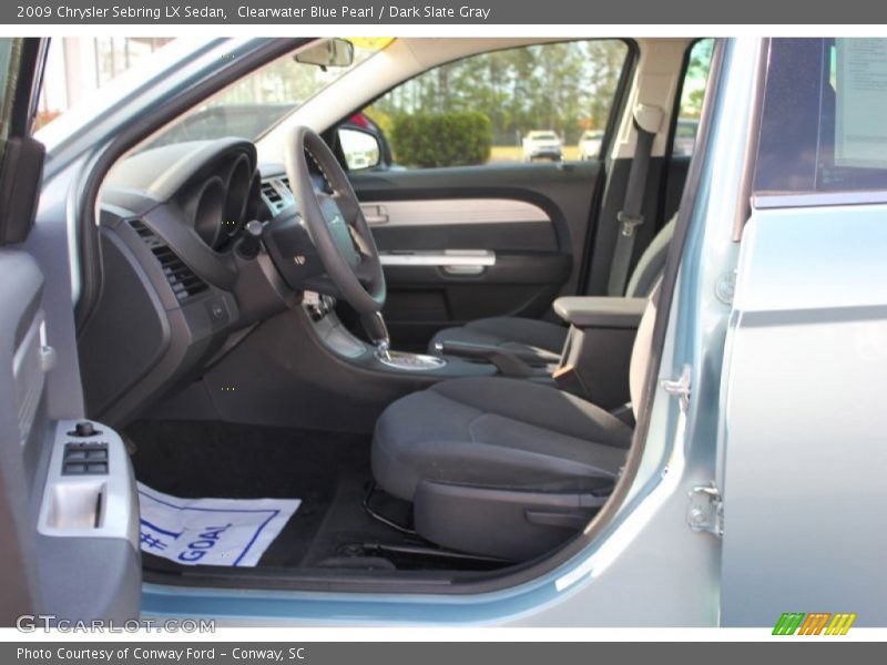 Clearwater Blue Pearl / Dark Slate Gray 2009 Chrysler Sebring LX Sedan