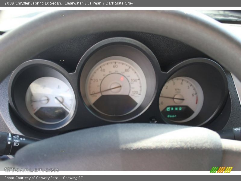 Clearwater Blue Pearl / Dark Slate Gray 2009 Chrysler Sebring LX Sedan