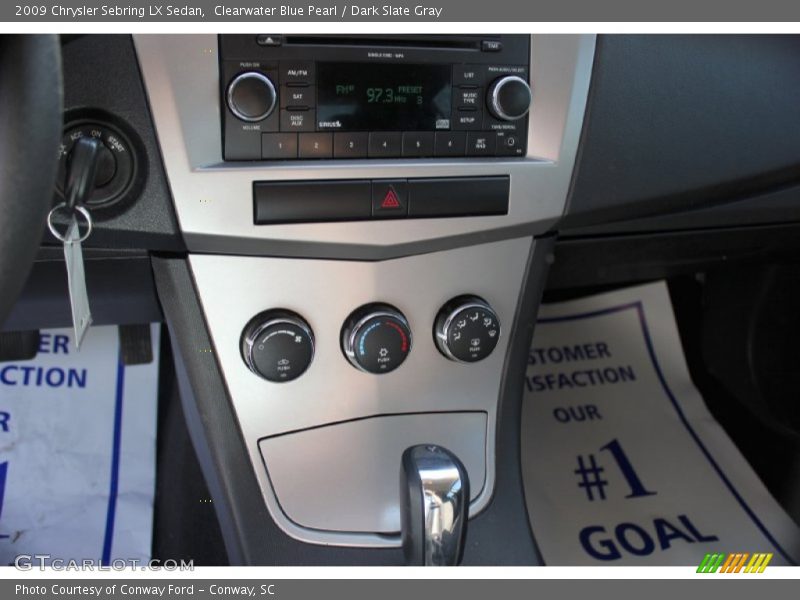 Clearwater Blue Pearl / Dark Slate Gray 2009 Chrysler Sebring LX Sedan