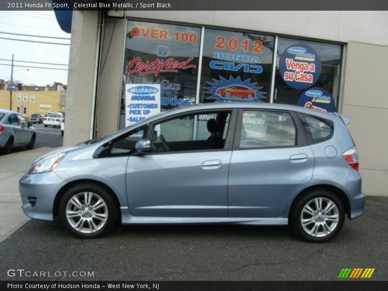 Celestial Blue Metallic / Sport Black 2011 Honda Fit Sport