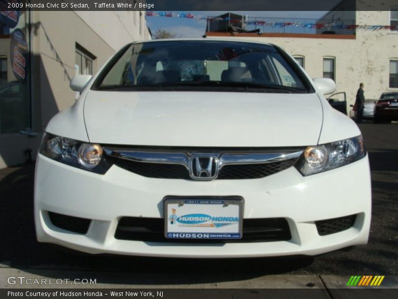 Taffeta White / Beige 2009 Honda Civic EX Sedan