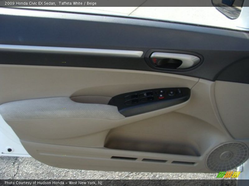 Taffeta White / Beige 2009 Honda Civic EX Sedan