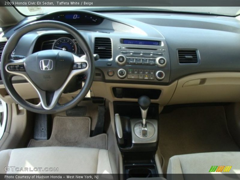 Taffeta White / Beige 2009 Honda Civic EX Sedan
