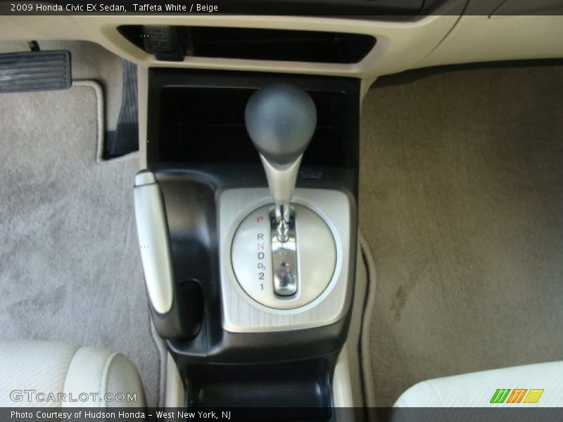 Taffeta White / Beige 2009 Honda Civic EX Sedan