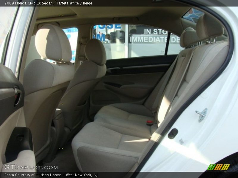 Taffeta White / Beige 2009 Honda Civic EX Sedan