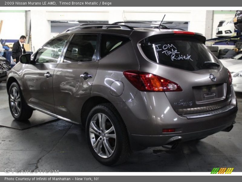 Tinted Bronze Metallic / Beige 2009 Nissan Murano LE AWD