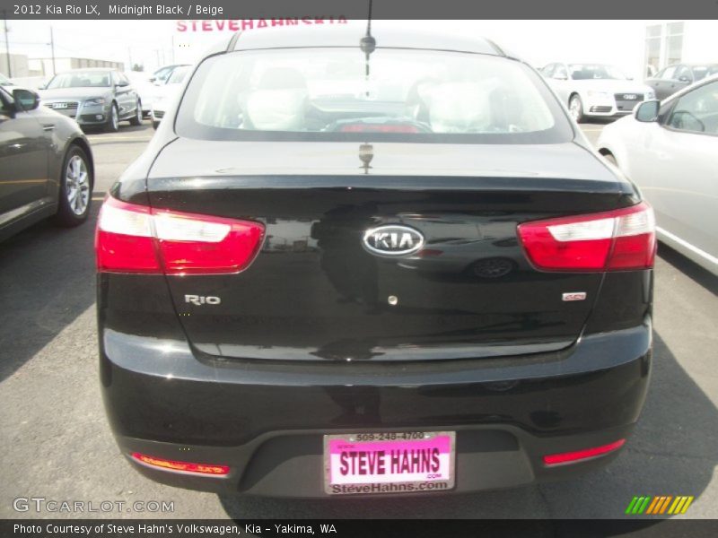 Midnight Black / Beige 2012 Kia Rio LX