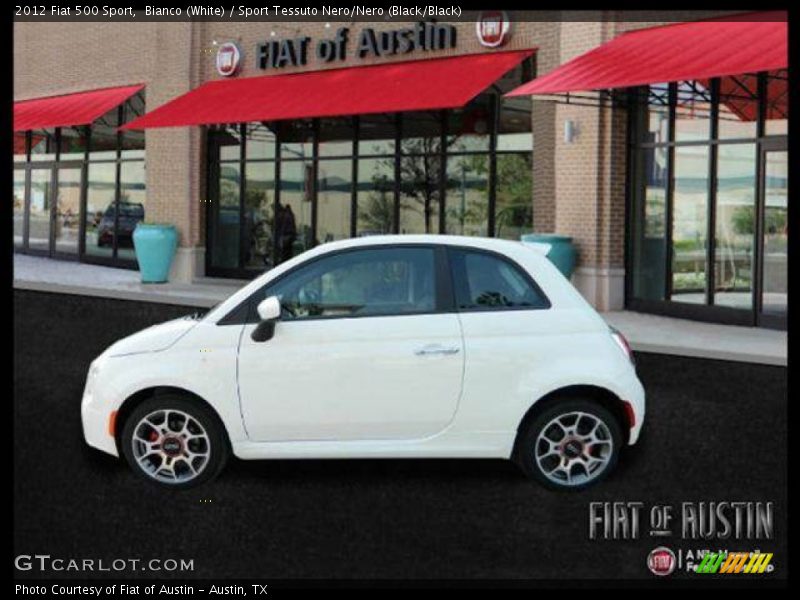 Bianco (White) / Sport Tessuto Nero/Nero (Black/Black) 2012 Fiat 500 Sport