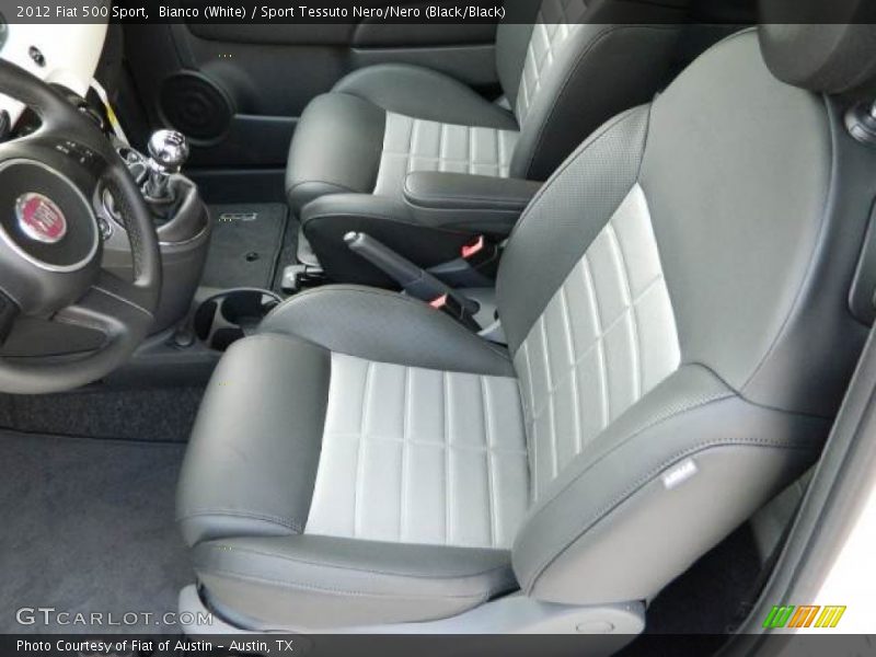 Bianco (White) / Sport Tessuto Nero/Nero (Black/Black) 2012 Fiat 500 Sport
