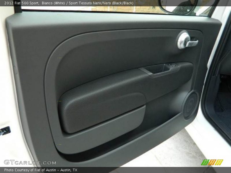 Bianco (White) / Sport Tessuto Nero/Nero (Black/Black) 2012 Fiat 500 Sport