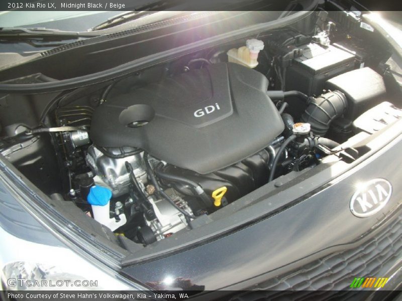  2012 Rio LX Engine - 1.6 Liter GDi DOHC 16-Valve CVVT 4 Cylinder