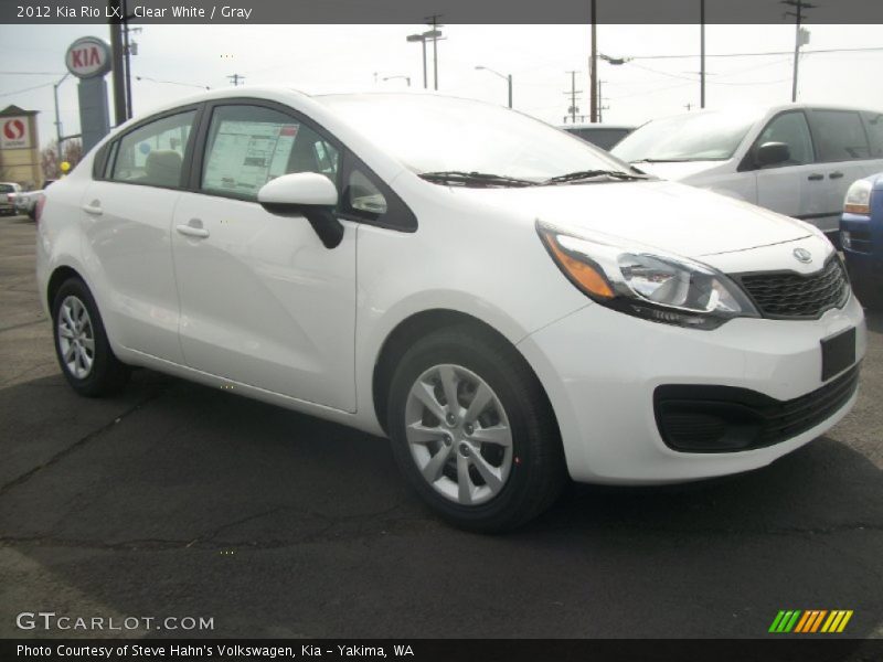 Clear White / Gray 2012 Kia Rio LX