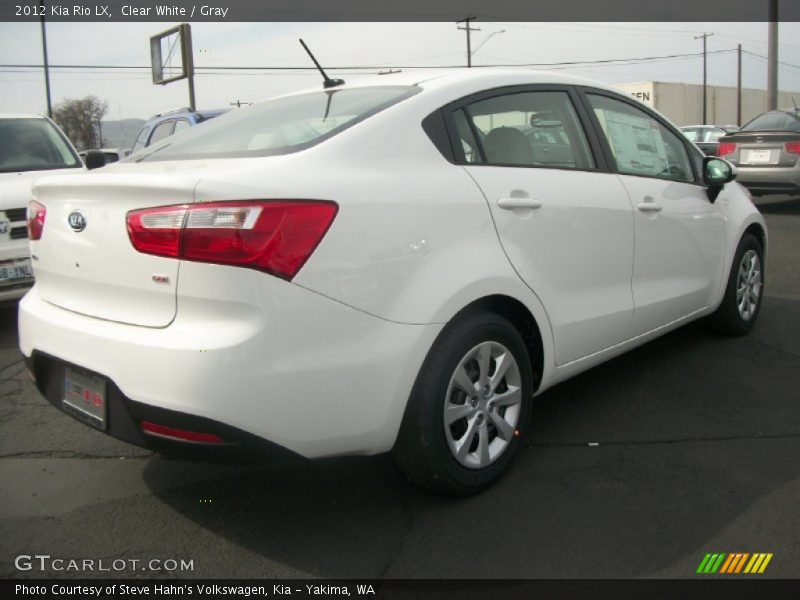 Clear White / Gray 2012 Kia Rio LX