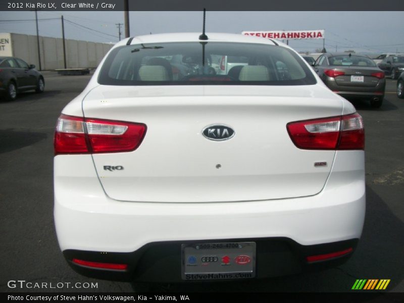 Clear White / Gray 2012 Kia Rio LX