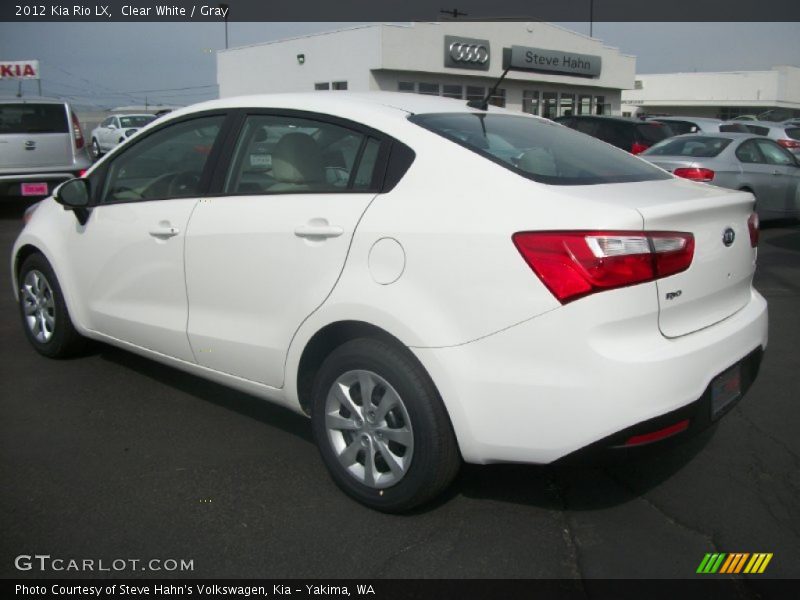 Clear White / Gray 2012 Kia Rio LX
