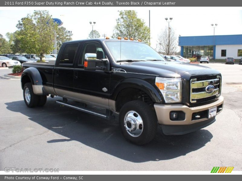 Tuxedo Black / Chaparral Leather 2011 Ford F350 Super Duty King Ranch Crew Cab 4x4 Dually
