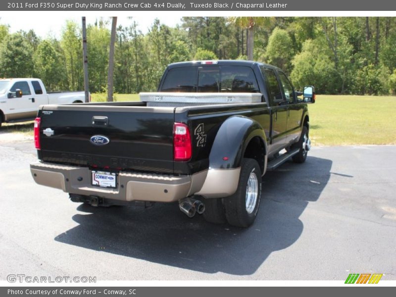 Tuxedo Black / Chaparral Leather 2011 Ford F350 Super Duty King Ranch Crew Cab 4x4 Dually