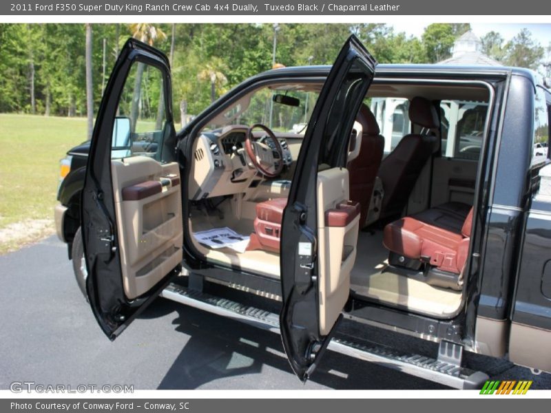 Tuxedo Black / Chaparral Leather 2011 Ford F350 Super Duty King Ranch Crew Cab 4x4 Dually