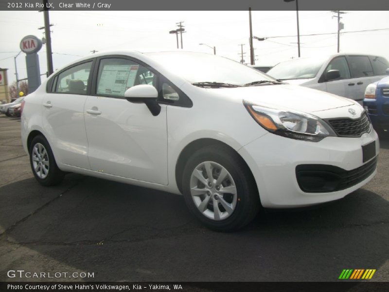 Clear White / Gray 2012 Kia Rio LX