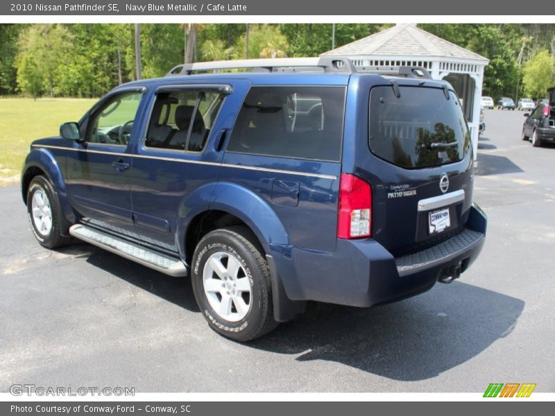 Navy Blue Metallic / Cafe Latte 2010 Nissan Pathfinder SE