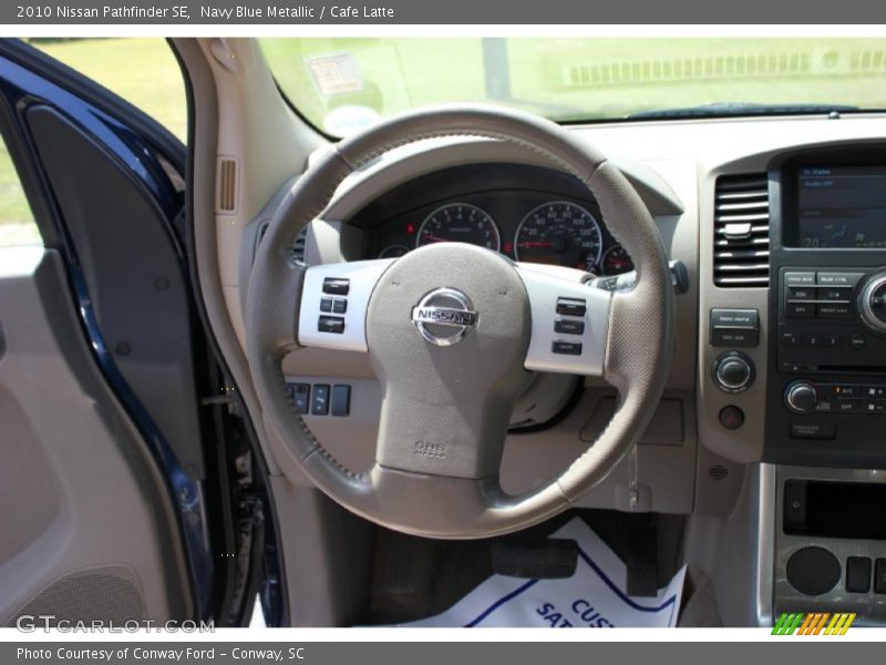 Navy Blue Metallic / Cafe Latte 2010 Nissan Pathfinder SE