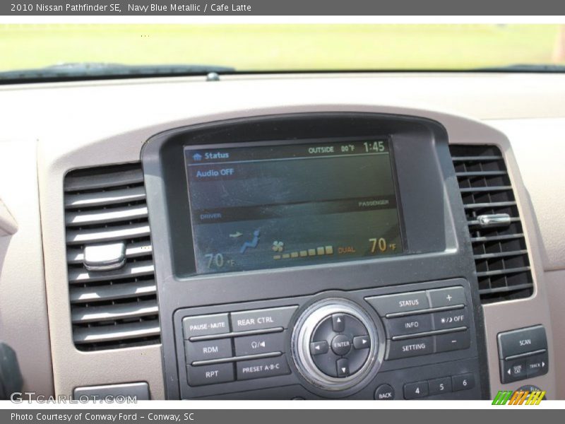 Navy Blue Metallic / Cafe Latte 2010 Nissan Pathfinder SE