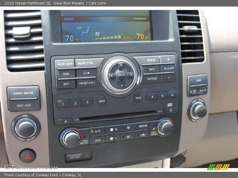 Navy Blue Metallic / Cafe Latte 2010 Nissan Pathfinder SE