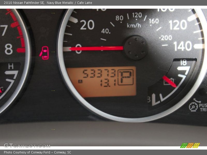 Navy Blue Metallic / Cafe Latte 2010 Nissan Pathfinder SE