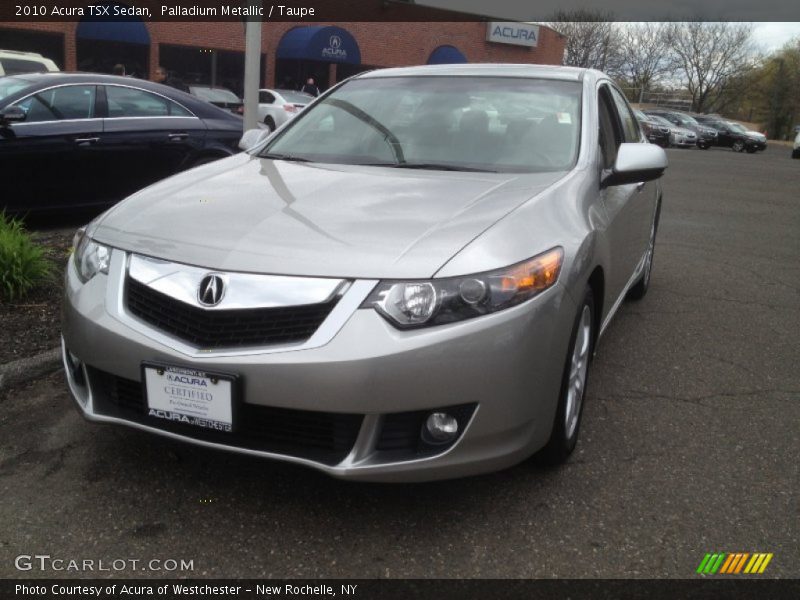Palladium Metallic / Taupe 2010 Acura TSX Sedan
