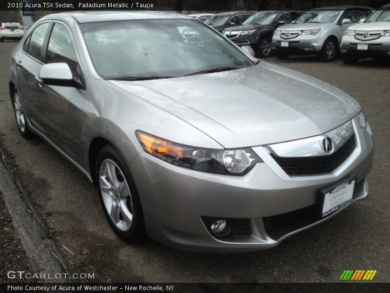 Palladium Metallic / Taupe 2010 Acura TSX Sedan