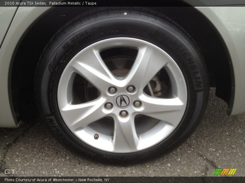 Palladium Metallic / Taupe 2010 Acura TSX Sedan